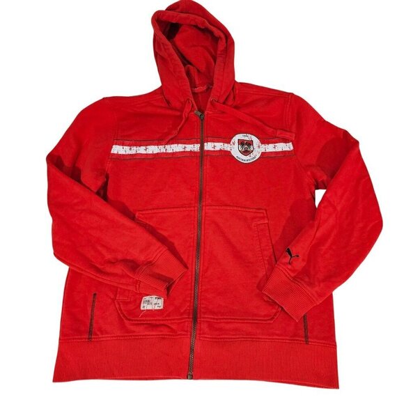 Puma Other - Puma Austria History Red Hoodie M Cotton/Polyester Full-Zip Sweatshirt Pockets